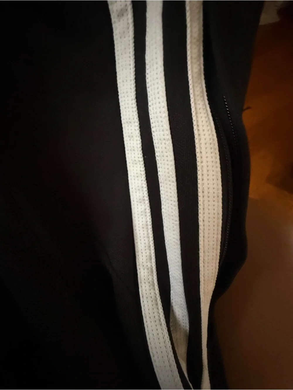 Adidas youth 3 stripe bottom zip jogger pants, sz L 13-14Y, guc